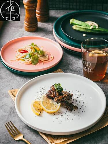Dinner Plates ceramic steak plate web Porcelain盘 Ware White