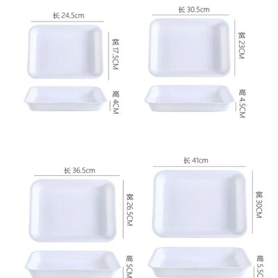 Plastic Rectangular Deepening Tray  Dish Bread Plate Breakfa