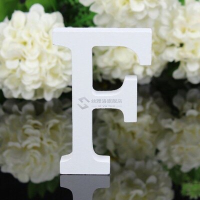 White Wooden Letter English Alphabet DIY Personalised Name D