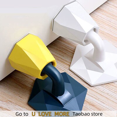 Mute Non-punch Silicone Door Stopper Touch Toilet Wall 门挡
