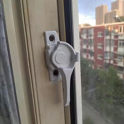 828月牙锁白色推拉门窗搭扣锁 移门移窗锁钩塑钢窗户锁扣铝合金