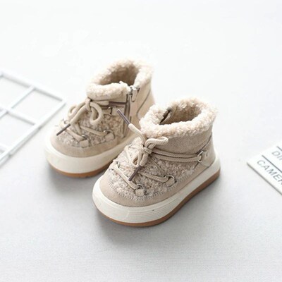 2023 New Winter Baby Boots Warm Plush Rubber Sole Toddler Ki