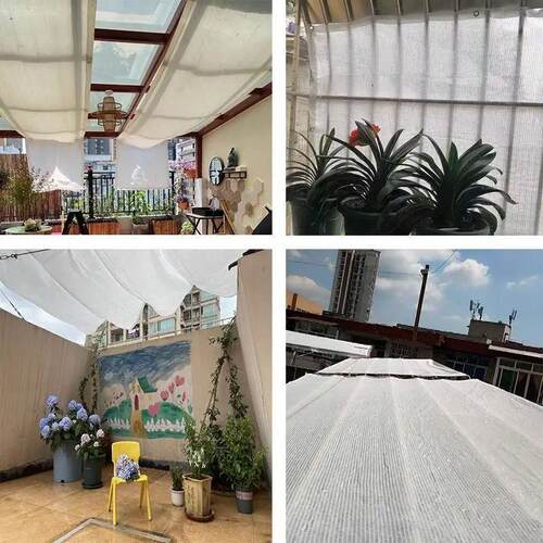 40%~95% Shading 3Pin to 12Pin White Sunshade Net Garden Plan