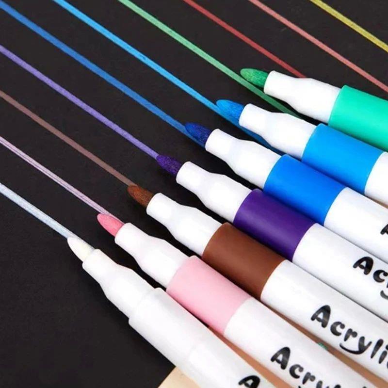 12/24/60/80 Colors Acrylic Marker Rock Painting Set for Kids图片