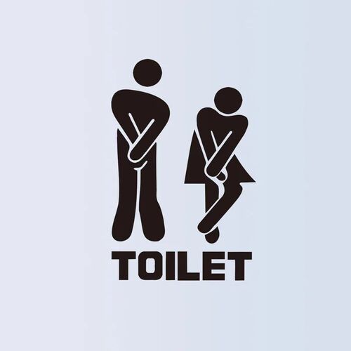 Creative Funny Toilet Wall/Door ers Bathroom Decoration Viny