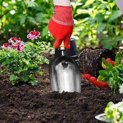 Potting Soil Scoop Wooden Handle Hand Garden Shovels