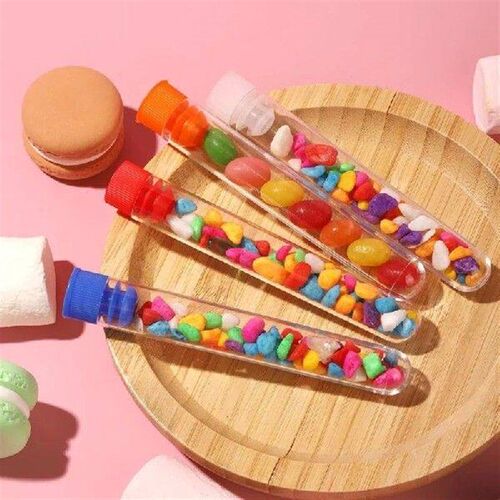 Test Tubes,40Pcs Test Tubes With Rack,Plastic Test Tubes