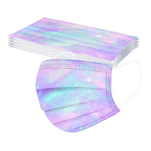 50PC Kid Tie-dye Gradient Three-Layer Mascara MondkapjeDust-