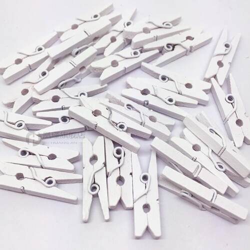 50pcs Mini Wooden Clothes Pegs Natural Wooden Clothes Photo