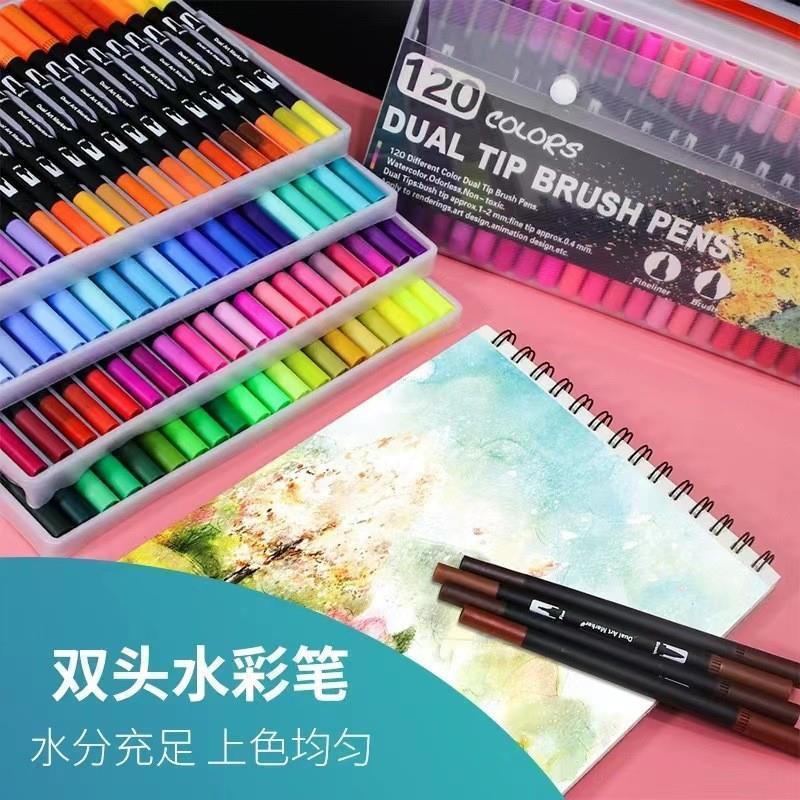 Waterborne double head marker Marker Marker marker水彩笔套装图片