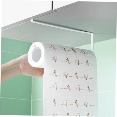 Non-perforated kitchen paper towel rack under cabinet hange1