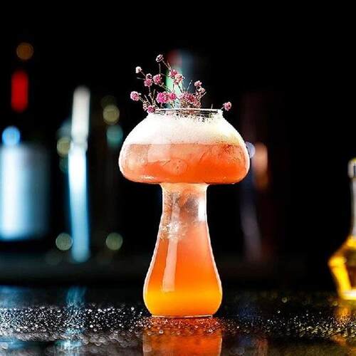 Cute Mushroom Cocktail Glass 260ml Cup For Drinks Beer