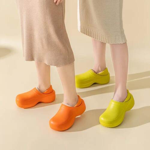 Shevalues Furry Thick Sole Slippers Women Winter Warm Home C