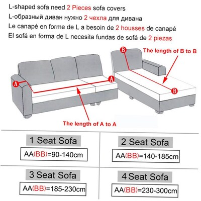 Waterproof L Shape Corner Sofa Cover 1/2/3/4 Seaters Jacquar