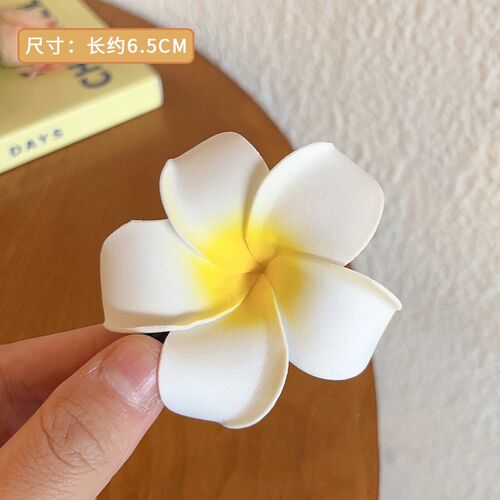 Summer Beach Egg Flower Hair Clip for Women Side Snap Barret