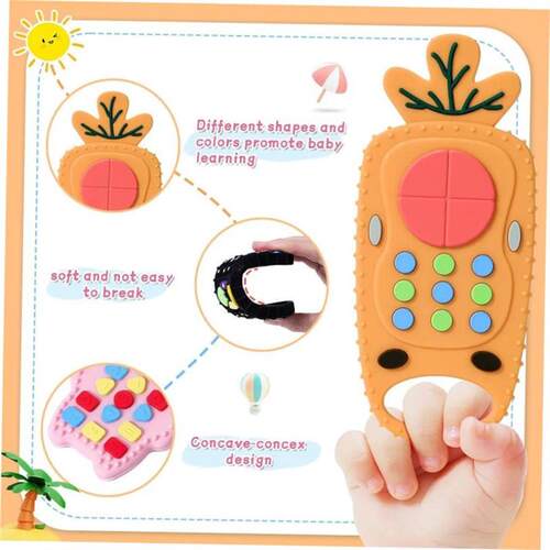 1Pc Baby Silicone Teether Toys Remote Control Shape Teether