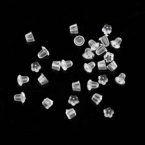 Wholesale Silicone Earring Back Stoppers Flower Earnuts Stud