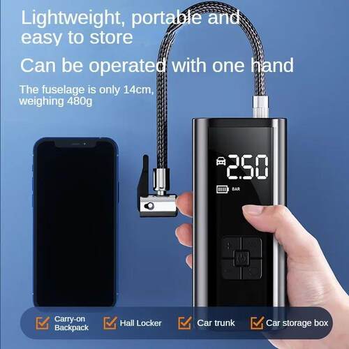 EAFC Portable Tire Inflator Rechargeable Electric Inflator F