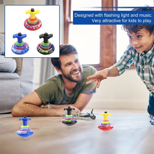 1 Pc Light Up Flashing Music Spinning ops Luminous Rotating