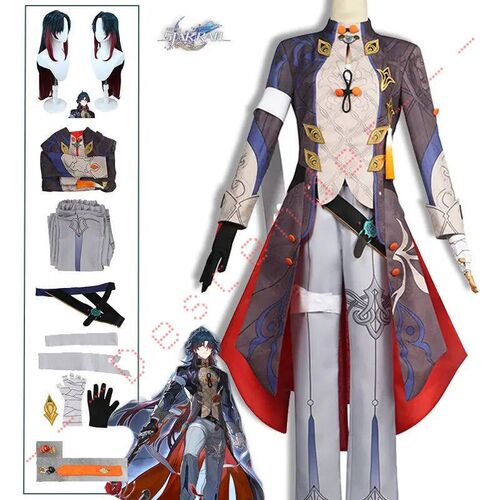 Blade Cosplay Honkai Star Rail Costume Wig Game Uniform Earr