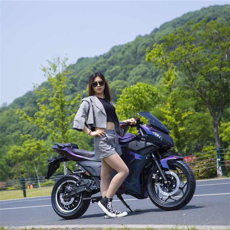 新地平线S款电动摩托跑车72V锂电高速大功率成人公路街趴赛车酷车