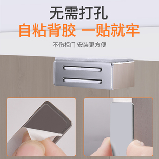 锁橱柜子锁推拉衣柜门磁吸合器碰珠门贴片强磁铁石关门吸神器卡扣