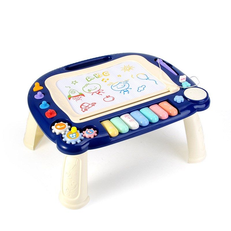 儿童绘画玩具彩色涂鸦磁性画板带音乐钢琴键宝宝内容开发智力
