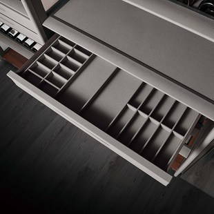 架皮革伸缩缓冲五金 衣柜内置裤 衣帽间拉篮首饰盒抽屉式 多宝格意式