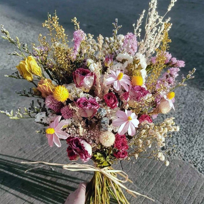 春意盎然春天花束干花永生花客厅花卉摆设餐厅休闲所艺术大花束