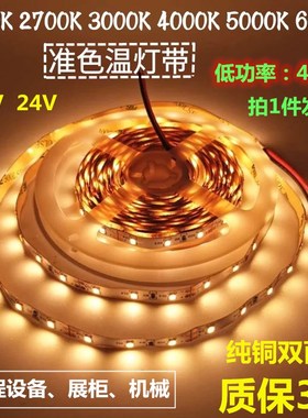 低功率4.8W准色温灯带12V24V2000K2700K3000K4000K5000K6000K灯条