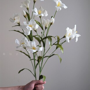 仿真花高档新款客厅油桐花束假花高枝插花布置摆件绢花摆设加花瓶