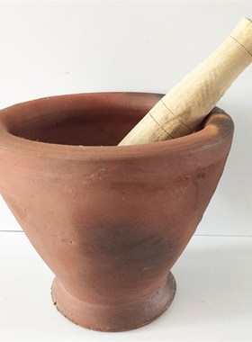 泰国进口土制对窝舂木瓜沙拉宋丹舂器舂鸡脚春臼捣蒜器舂凉拌捣罐