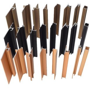 9厘铝合金木饰面板收口条背景护墙板装饰条18mm金属工字阳角线条