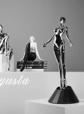 空山基女神机械科技摆件客厅电视柜样板间酒店别墅办公室软装饰品