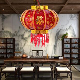 旋转灯笼新款七彩LED走马灯结婚乔迁水晶吊灯春节新年旋转走马灯