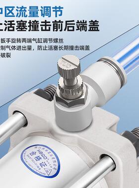 HBQD洪冰气动 铝合金标准气缸CDA2B40/50X60*80小型气动机械设备