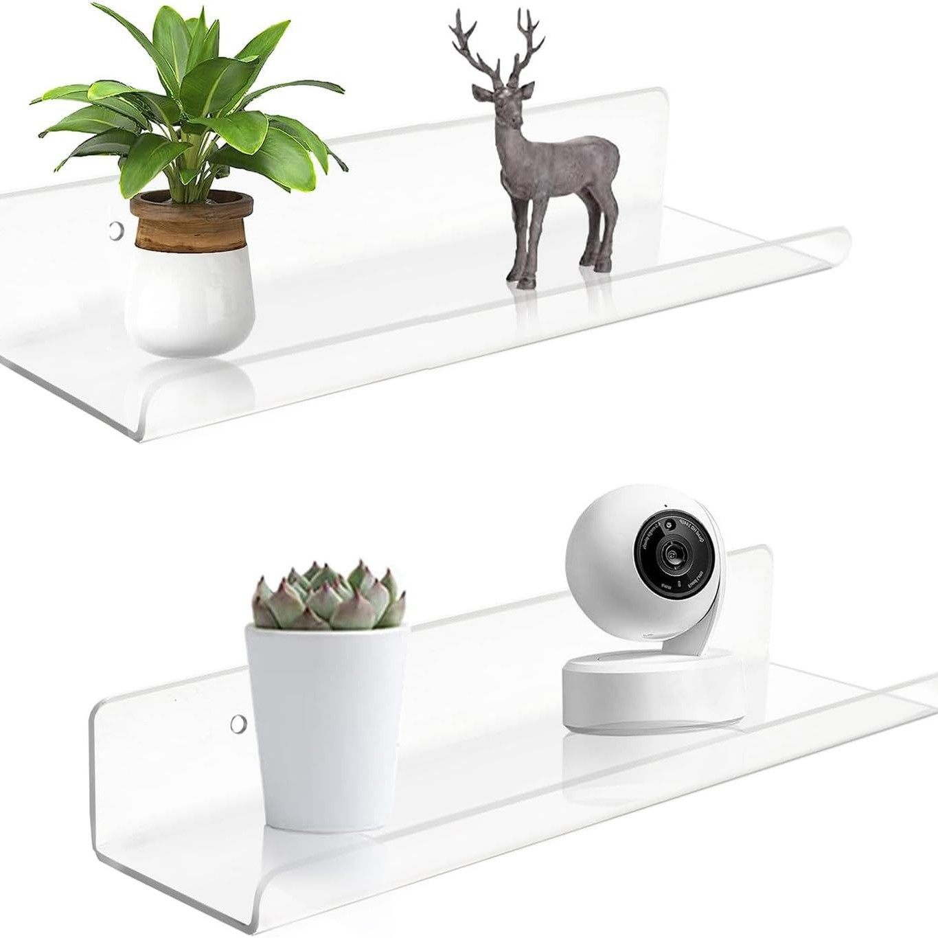 亚克力浮动隔板壁挂式扩展墙壁透明浮动展示架,住宅家具,搁板/置物架/家用陈列架,淘宝优惠券,粉丝福利购,淘宝优惠卷