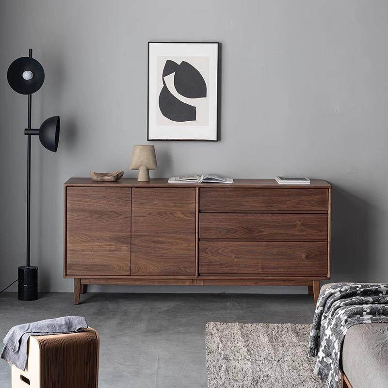 北美黑胡桃木斗柜美式全实木餐边柜客厅厨房收纳柜原木边柜储物柜,住宅家具,餐边柜,淘宝优惠券,粉丝福利购,淘宝优惠卷