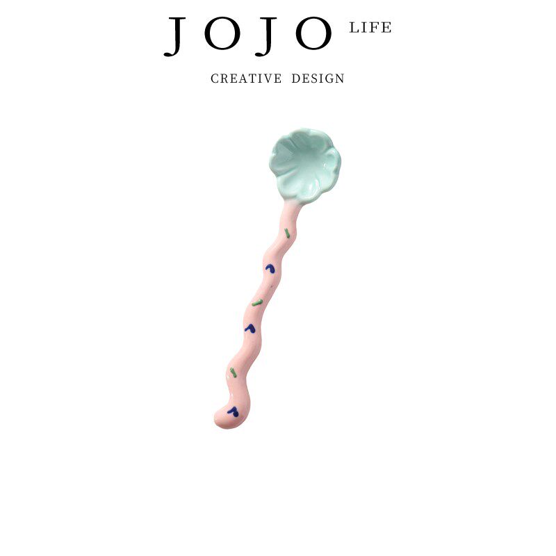 JOJOS L. PD.Alcohol.勺子家用甜品勺可爱风搅拌勺咖啡勺  玫酒