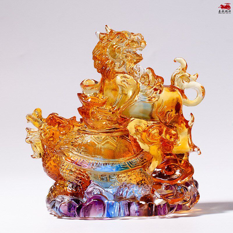 琉璃轩辕阵龙龟麒麟摆件家居饰品玄关书房工艺品客厅商务礼品