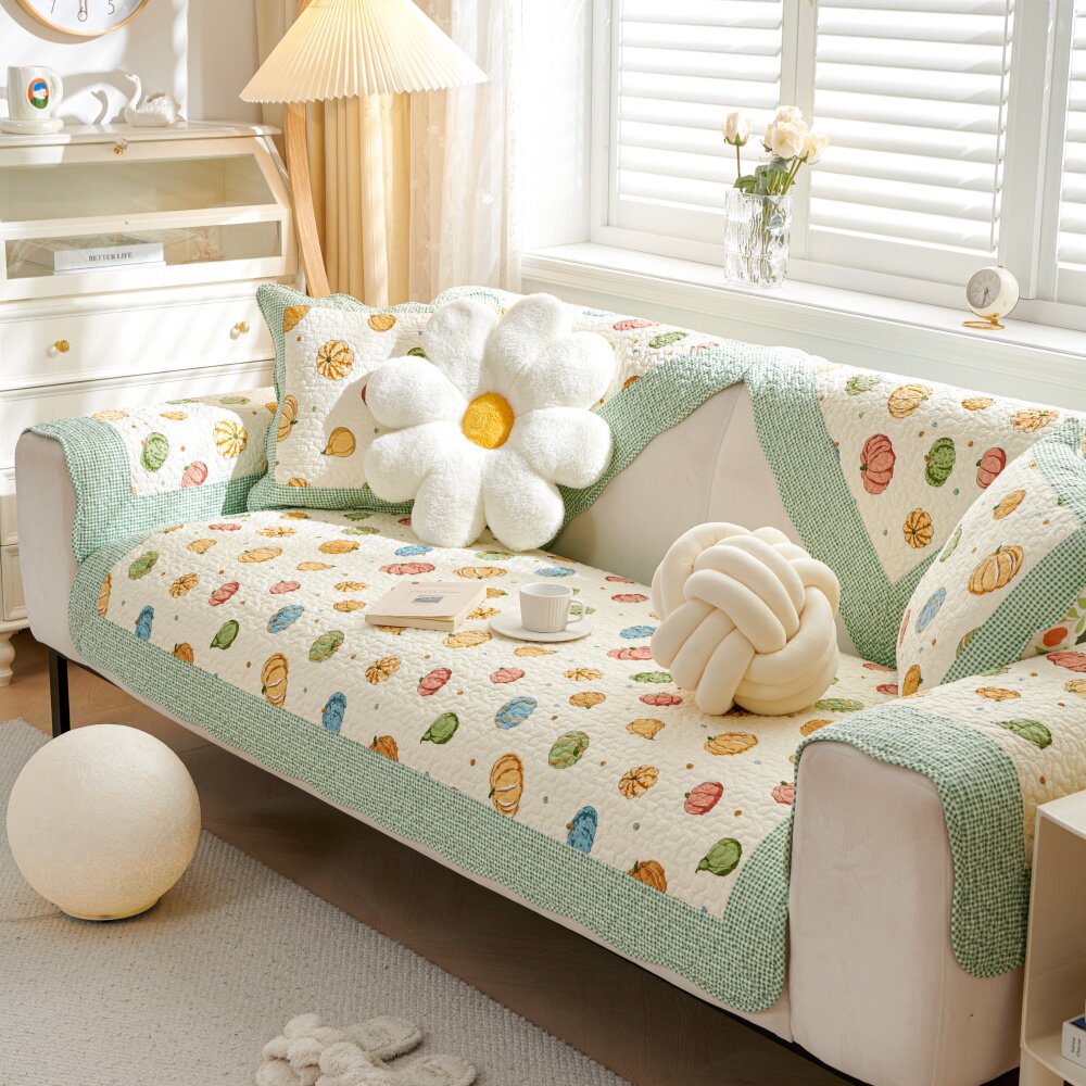 沙发坐垫四季通用新款2024沙发垫固定防滑沙发盖布全棉一片式套罩