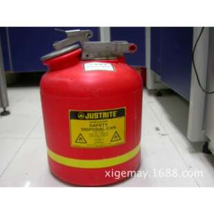 JUSTRITE 14765Z液体处置罐 19升红色聚乙烯罐 废液液体处置罐
