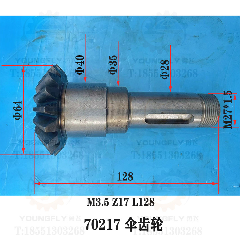 齐齐哈尔X5040铣牀工作台支架齿轮 17齿伞齿轮 19齿齿轮