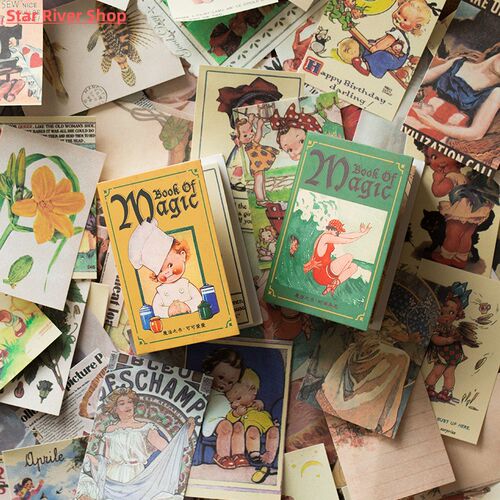 100pcs/lot Memo Pads Material Paper Magic Book Junk Journal
