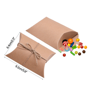 100Pcs Kraft Paper Christmas Gift Candy Packaging Boxes Bags