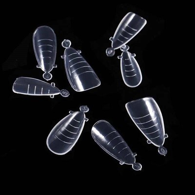 Almond Upper Forms Quick uilding Poly Gel Dual Nail Form Tip