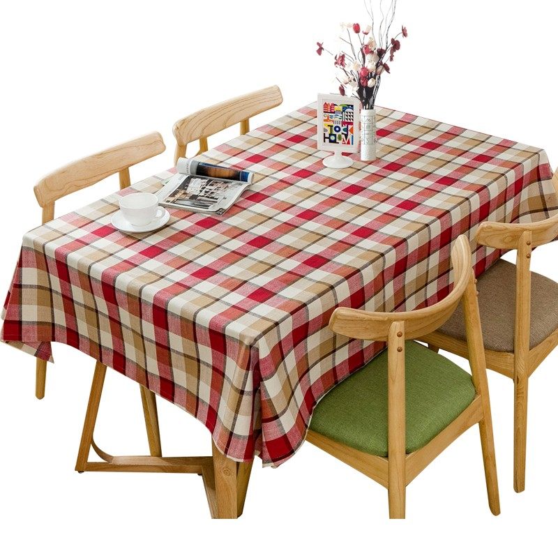 亚麻桌布布艺棉麻长方形格子田园小清新茶几圆桌方餐桌盖布巾定制,居家布艺,桌布,淘宝优惠券,粉丝福利购,淘宝优惠卷