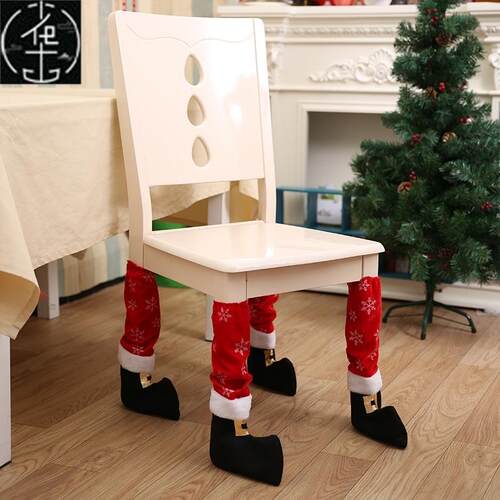 2022 New Year Christmas Table Leg Cover 21CM*40CM Chair Leg