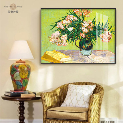 梵高客厅装饰画星空油画挂画向日葵名画酒店宾馆玄关走廊装饰墙画