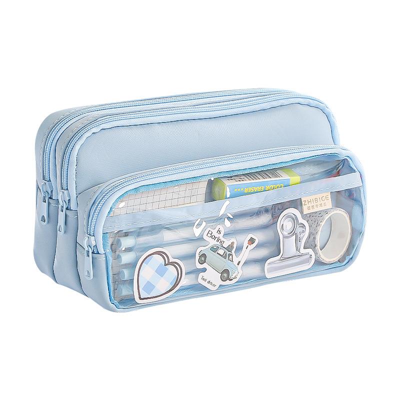 3-layer large capacity multifunctional student pencil case图片